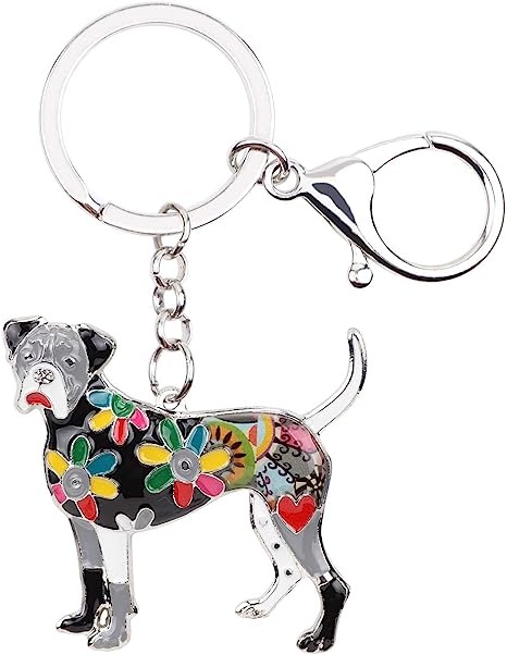 Boxer Dog Keychain