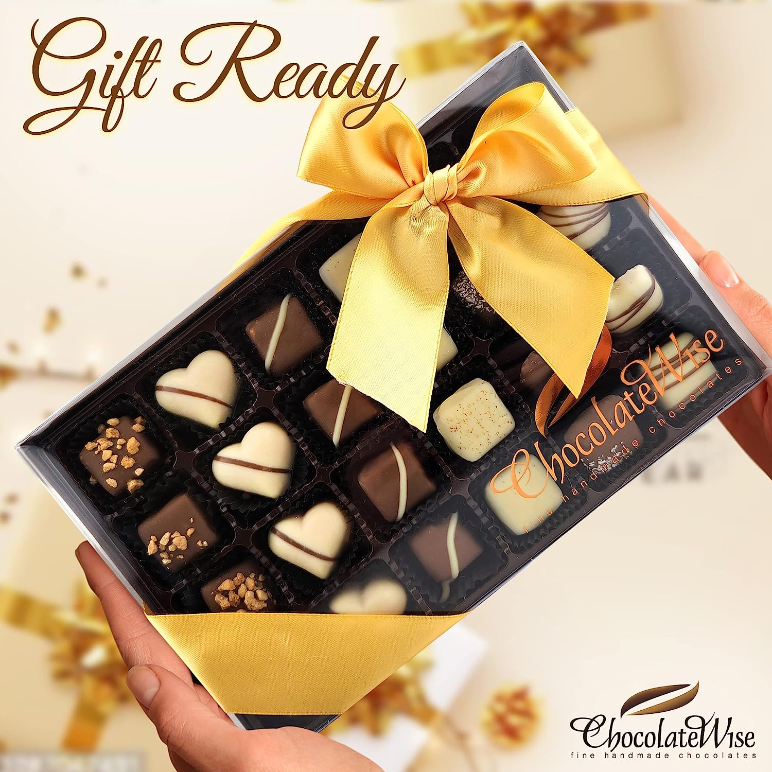 Chocolate Covered Peaches Gift Box - Gourmet Chocolate Gifts Large / Luxe Black | Compartés