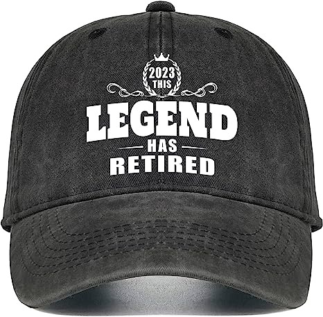 The Legend Has Officially Retired Since 2023 Not My Problem Anymore Hats  Dad Hats Pigment Black Sun Hat Men Gifts