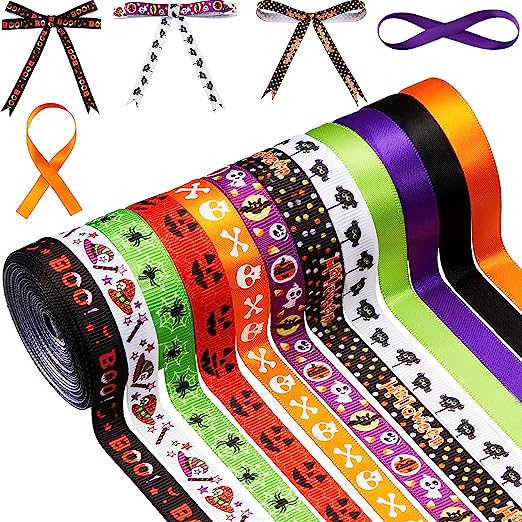 Elegant Spiderweb Grosgrain Wrapping Ribbon