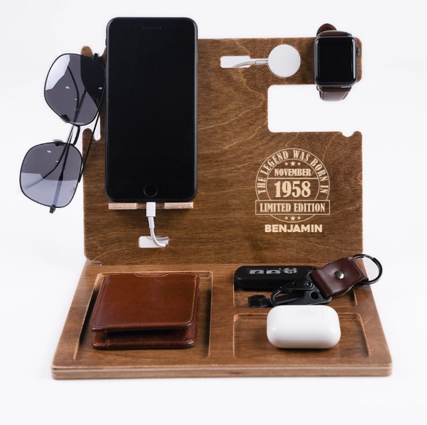 Docking Station for Men Personalized Tech Gifts for Men Desk