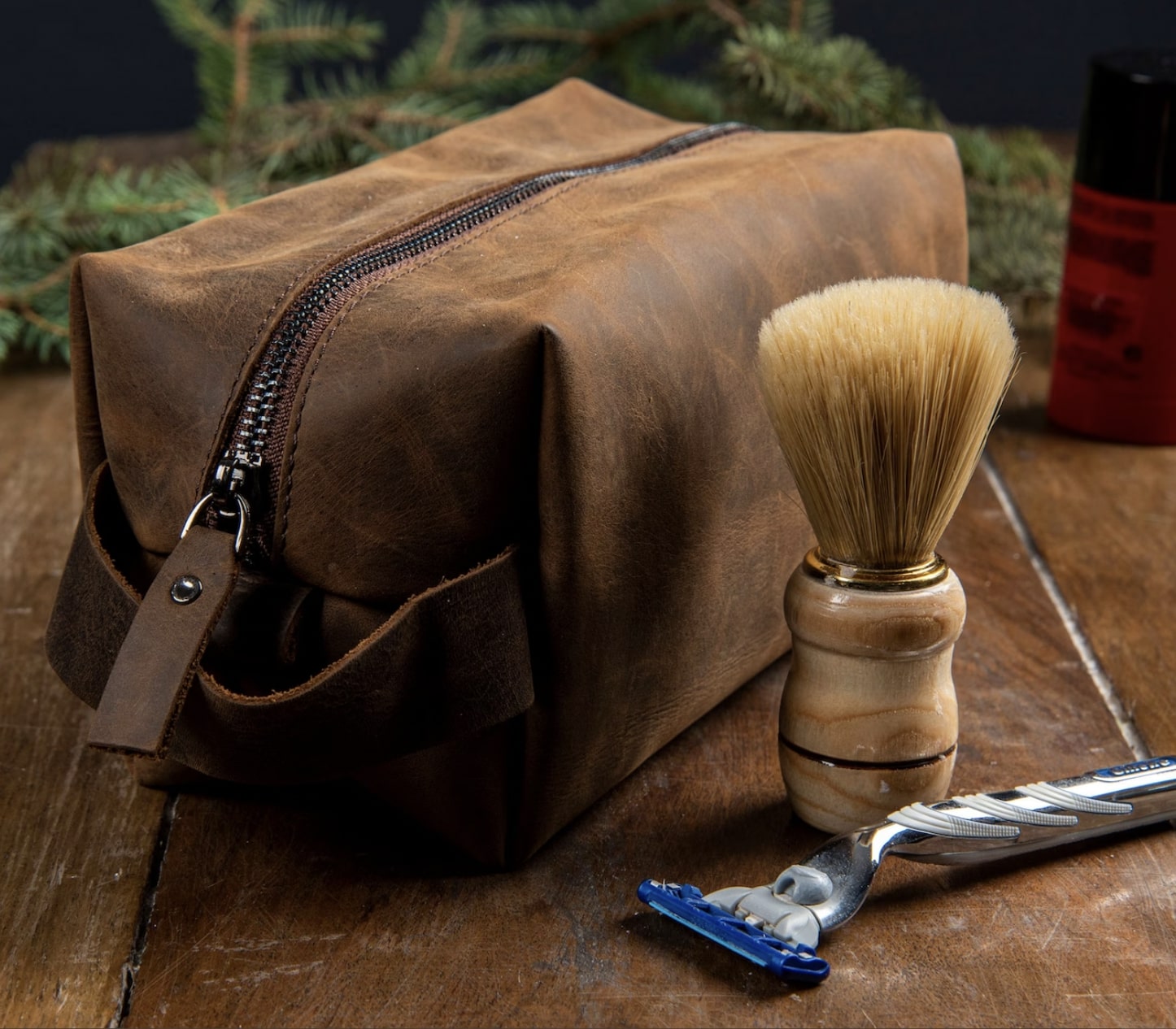 Personalized Leather Dopp Kit