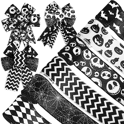 White Black Spooky&nbsp;Ribbon