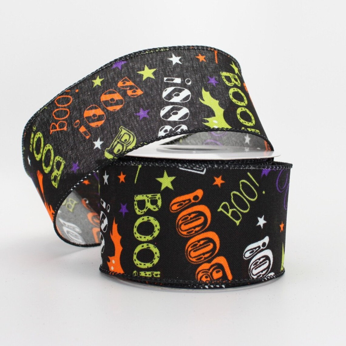 Bats Boo Halloween Ribbon