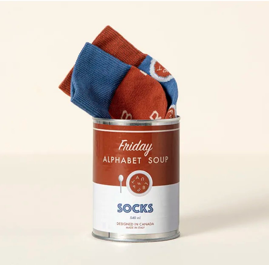 Mismatched Alphabet Soup Socks