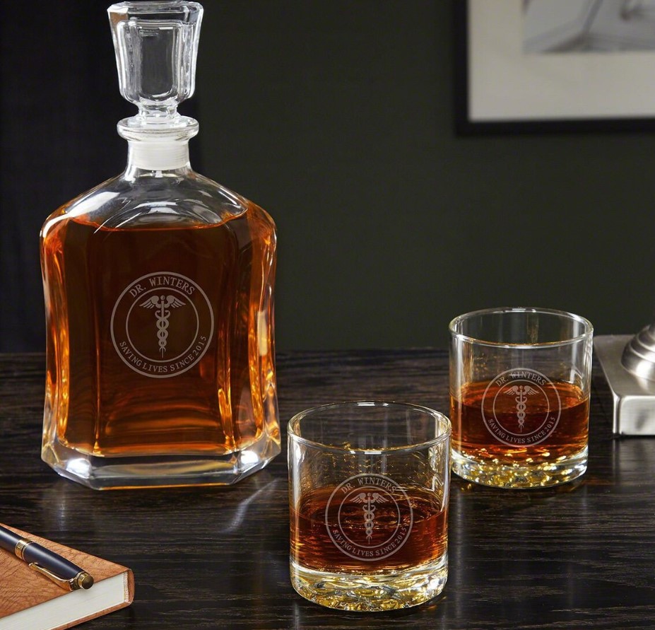 Personalized Doctor Decanter Set