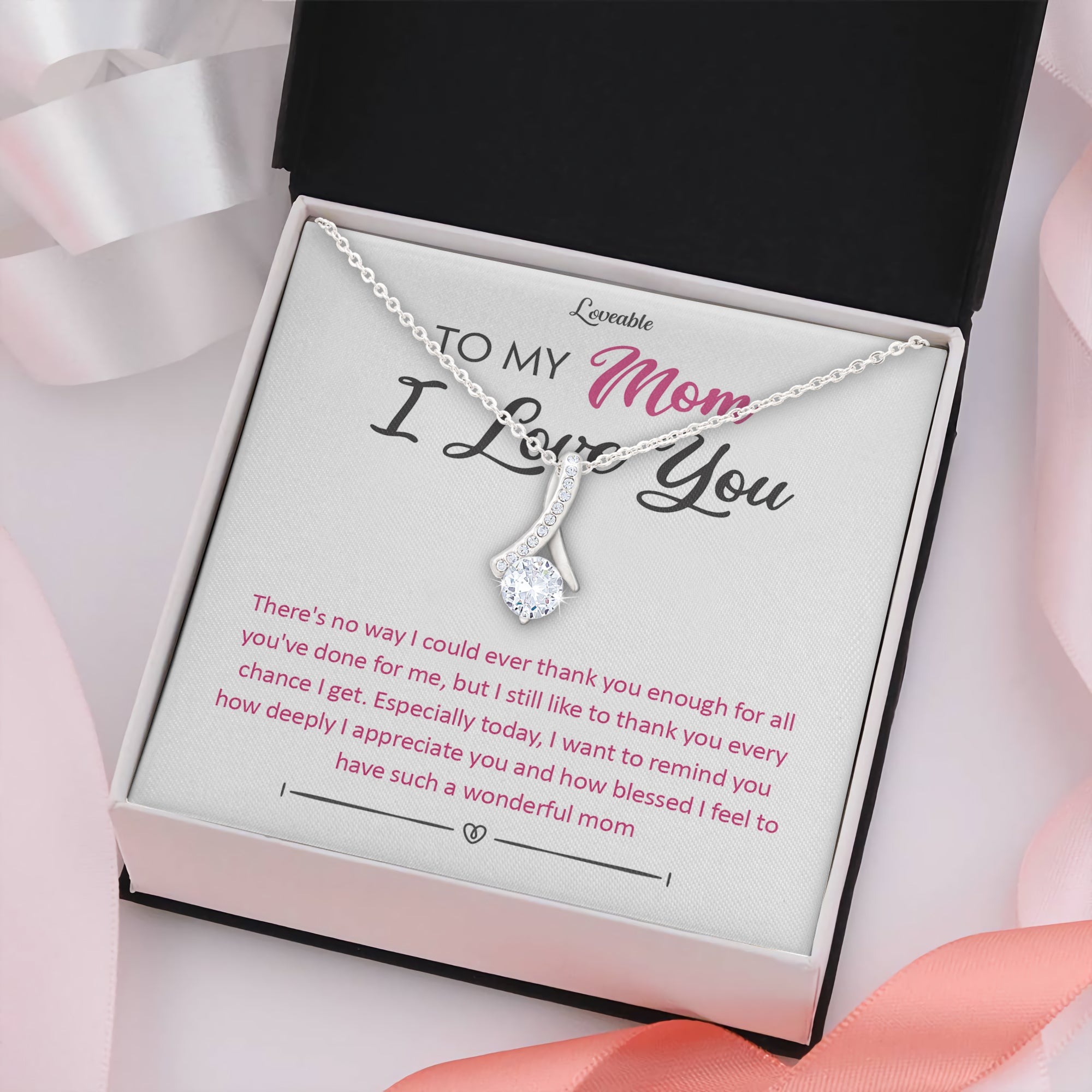 To My Mom Thank You For the Greatest Mom Infinity Knot Necklace Messag -  Express Your Love Gifts