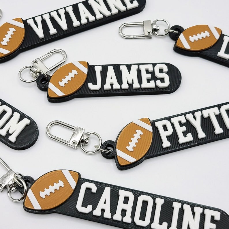 Football Personalized Keychain