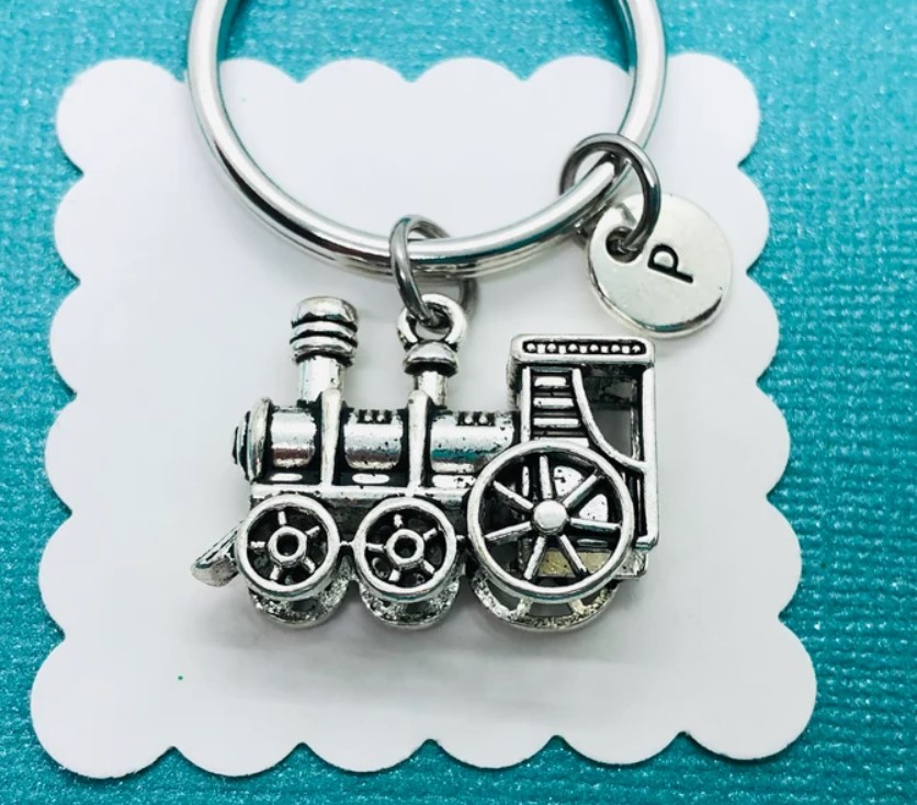 Personalized Train Keychain