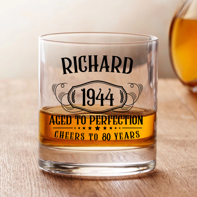 80 Ages To Perfection Bar Glass