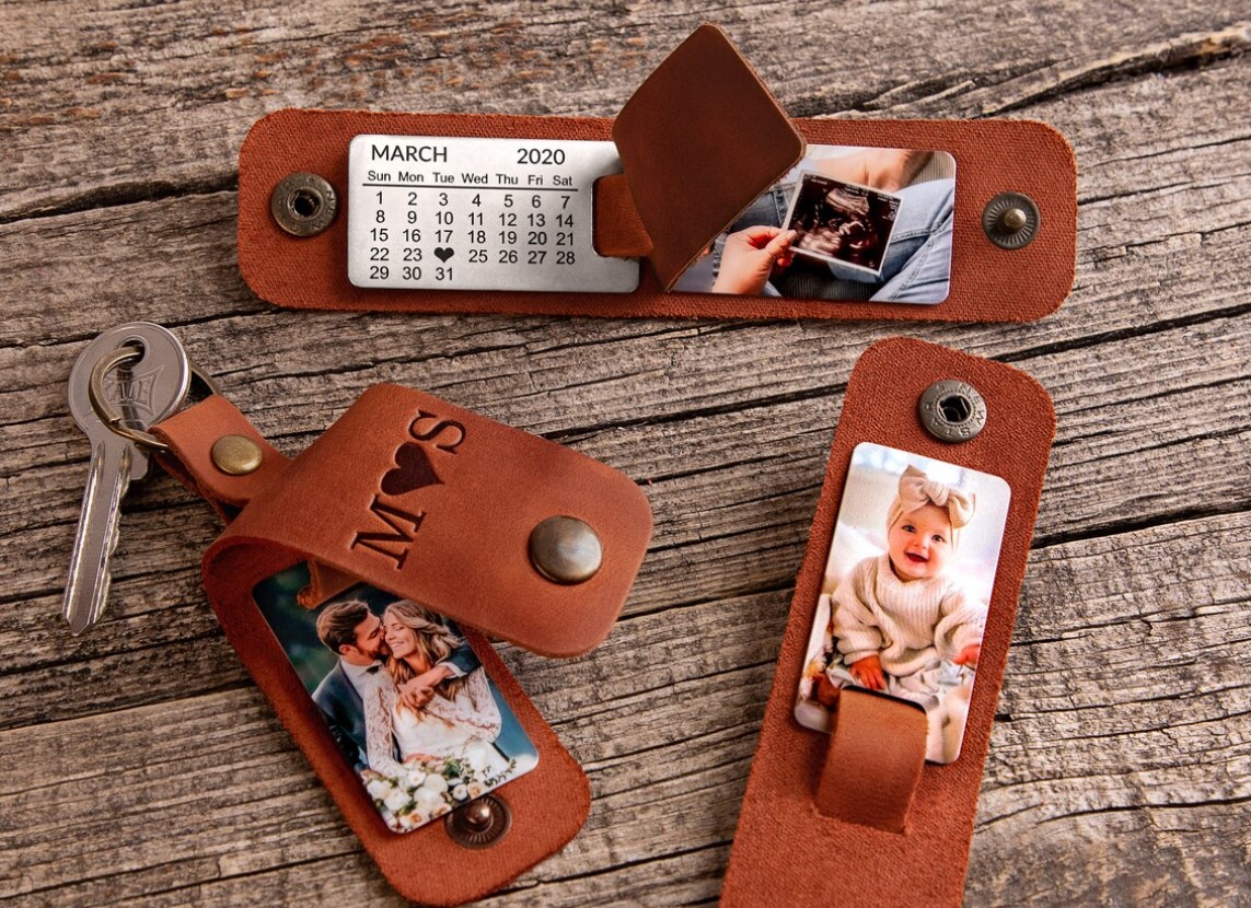 12 Photo Photo Mini Album Leather Keychain Personalized Gift Customizable  Photo Album Key Chain Blue Genuine Leather Keyring Cherish Memory - The Art  of Handcrafted Fashion: How Custom Bags Define Personal Style