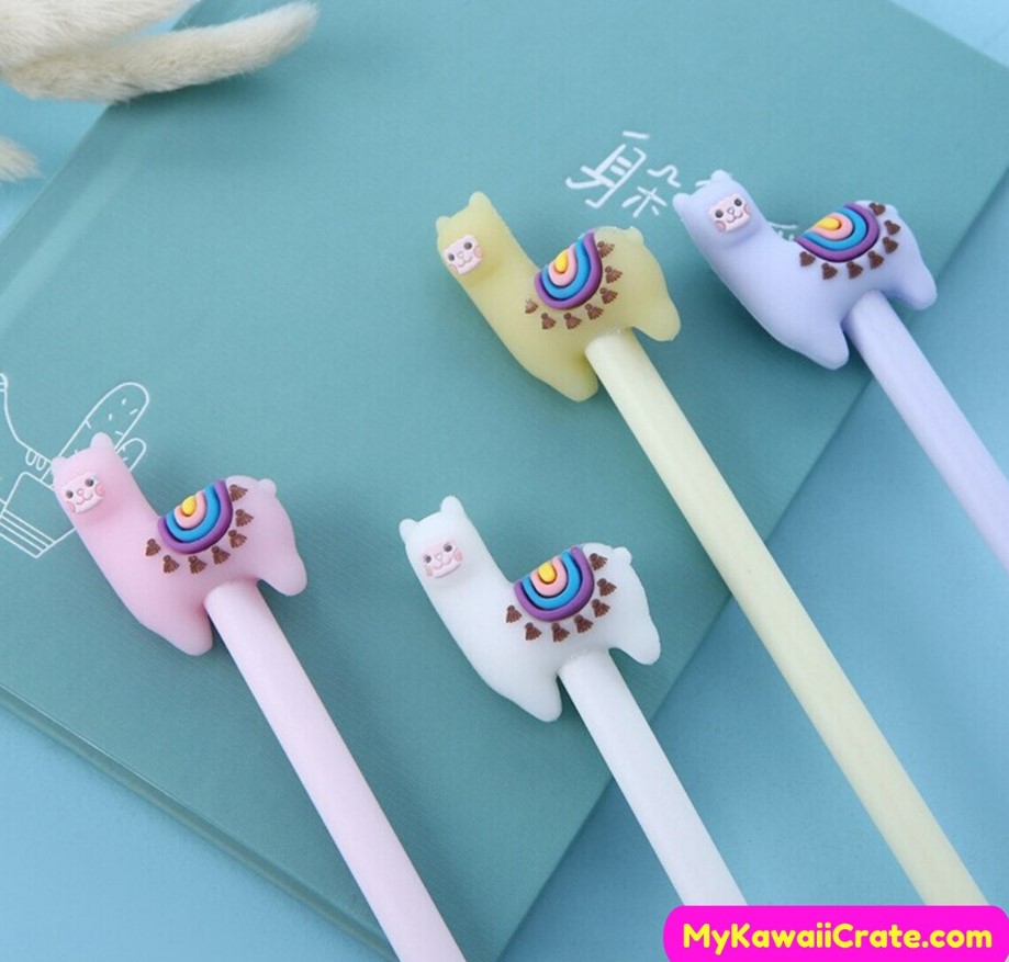 Adorable Cat Playing with Yarn Gel Pens, Kawaii Cat Pen – MyKawaiiCrate