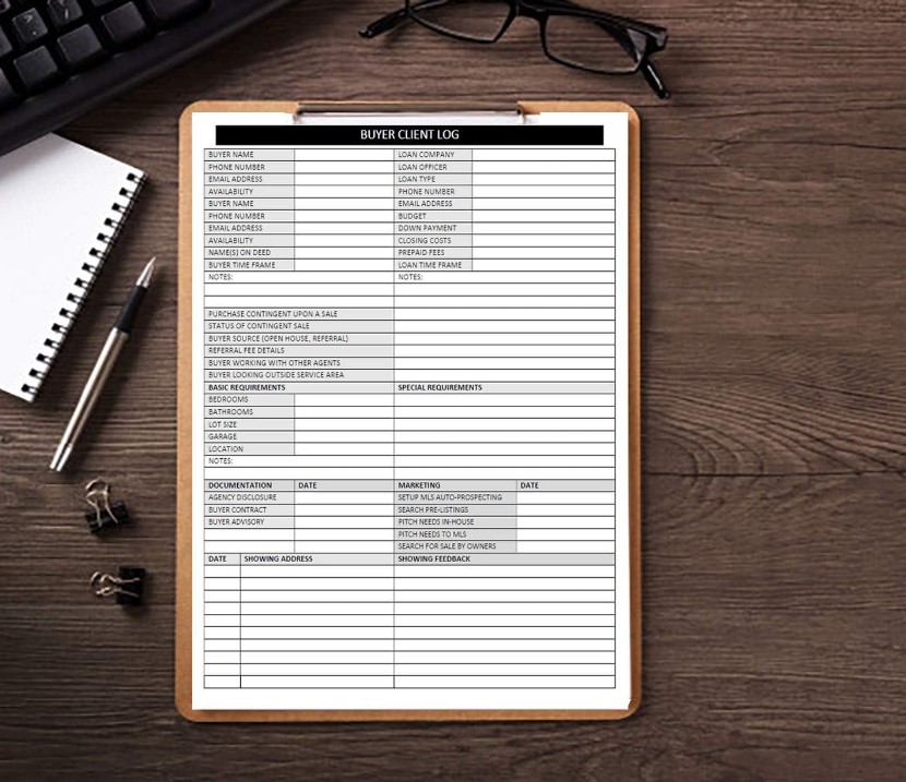 Home Buyer Client Log