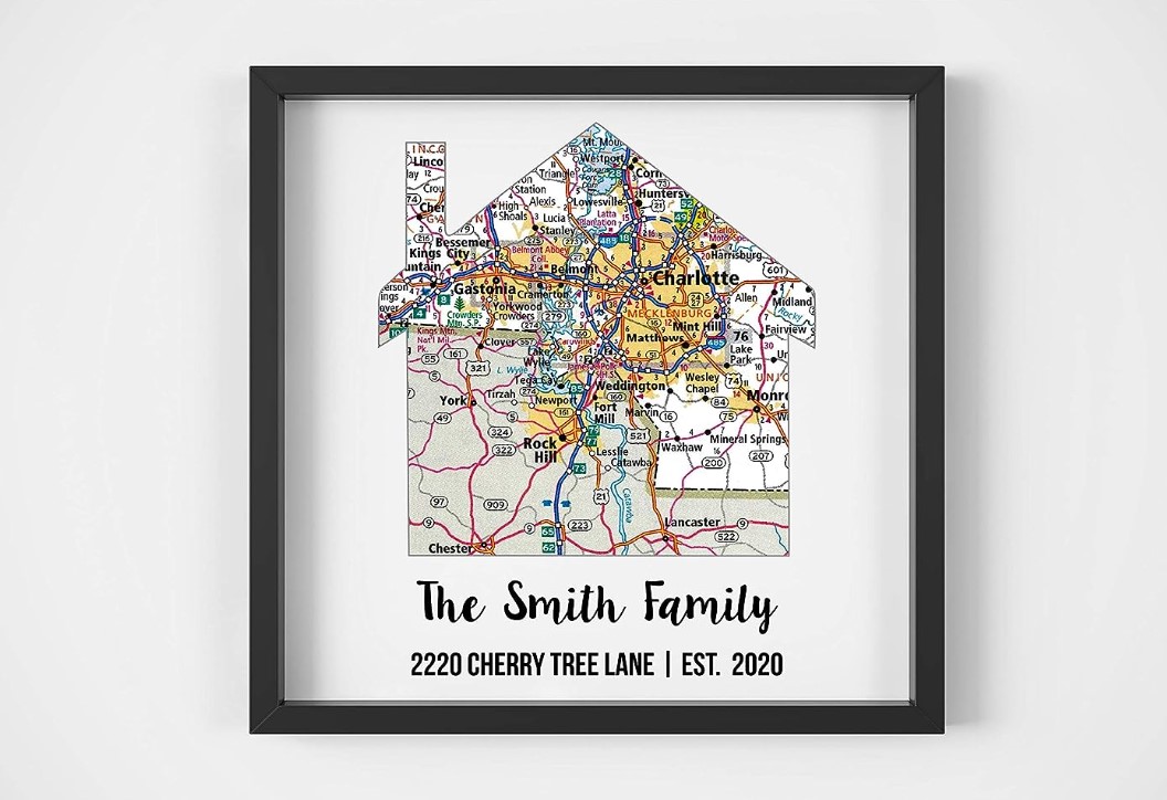 Personalized Map Art New Home Gift