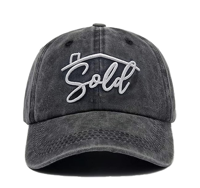 Washed Cotton Distressed Realtor Cap