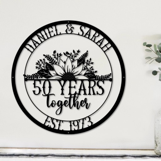 50 Years Of Marriage Personalized Canvas, Golden Anniversary Gift For  Parents, 50th Anniversary Photo Gift - Best Personalized Gifts For Everyone