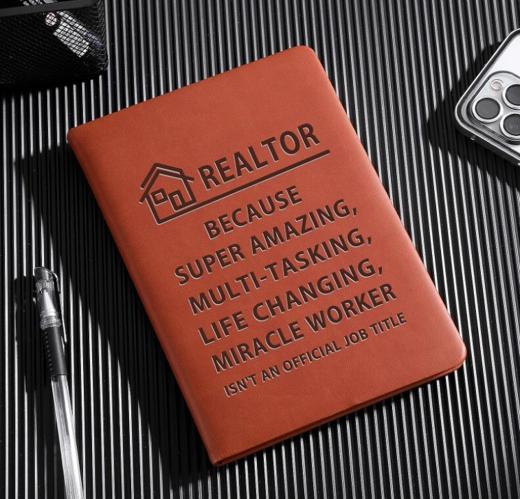 Real Estate Agent Leather Journal Notebook