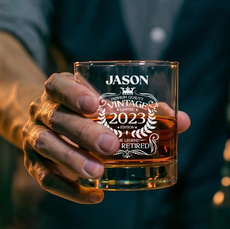 The Legend Has Retired Personalized Glass