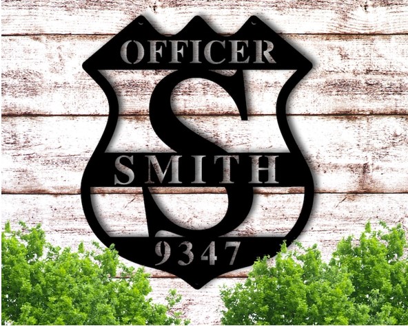 Personalized Police Sign for Home