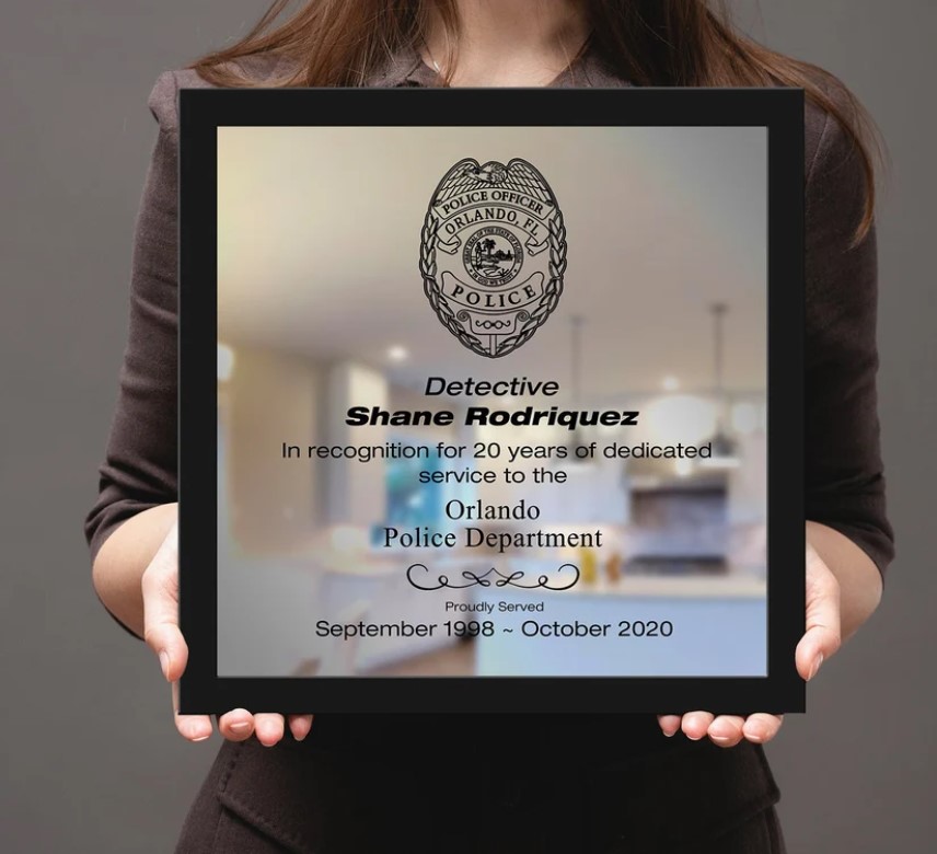 Law Enforcement Service Plaque