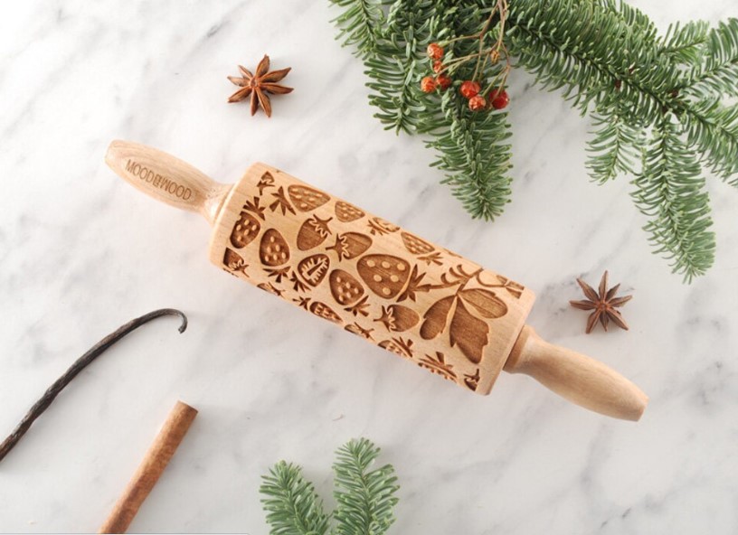 Mini embossing rolling pin