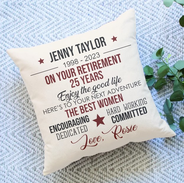 Retirement Pillow Retirement Gifts for Women Coworker the 