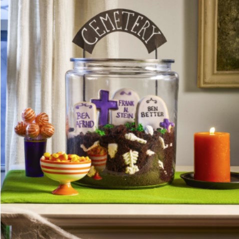 Cookie Jar With Graveyard Theme