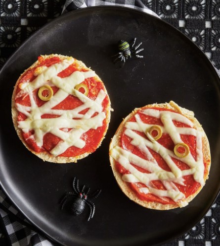 Bagel Pizza Mummies Appetizer