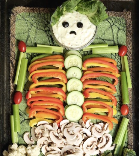 Human Frame Halloween Veggie Tray