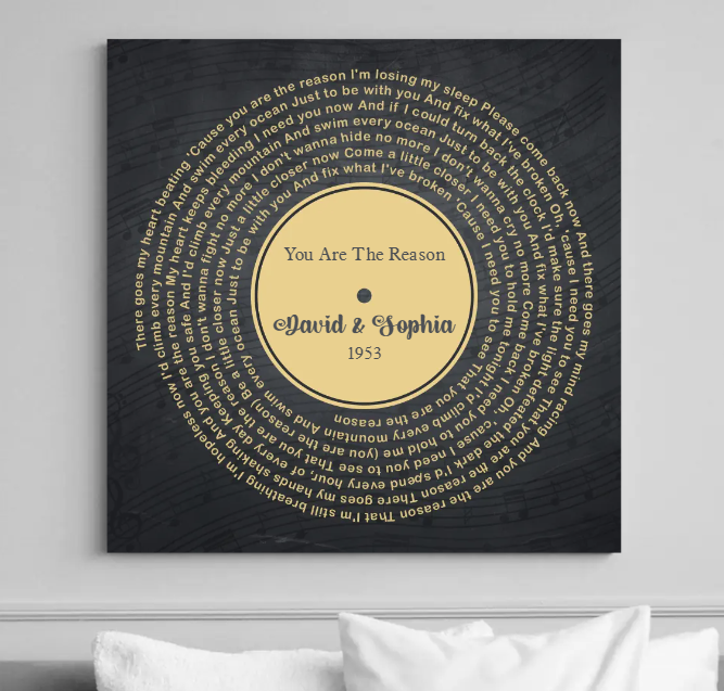 Vinyl Record Song Lyrics Custom