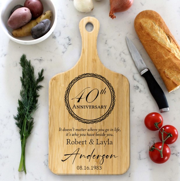 Cutting Boards Personalized - 40th Anniversary gift