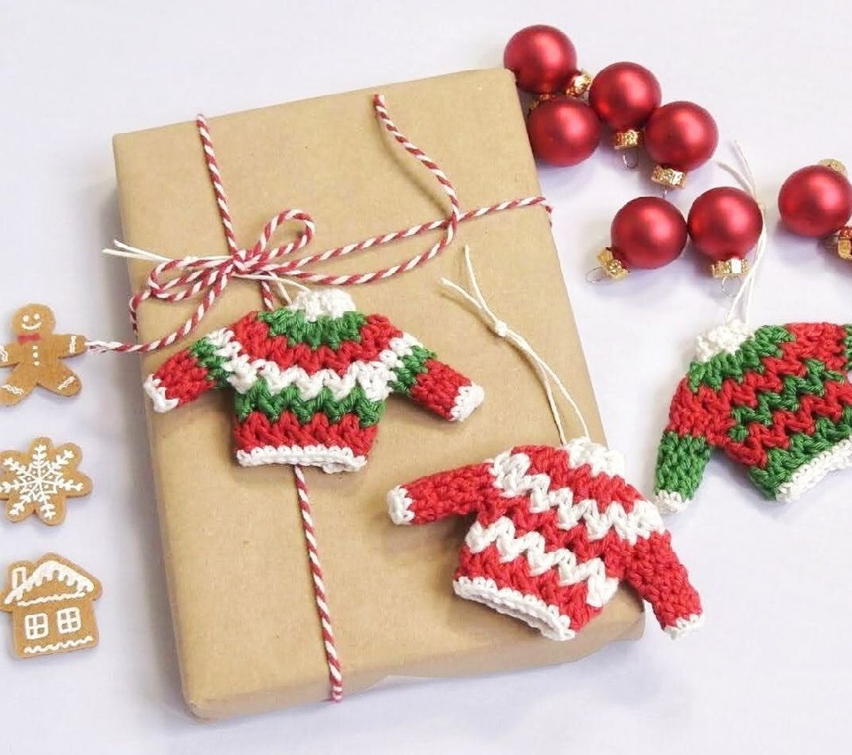 Ugly Christmas Sweater Crochet Ornaments