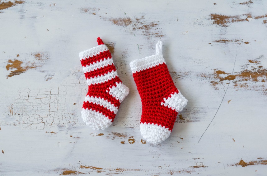 DIY Crochet Stocking Ornaments