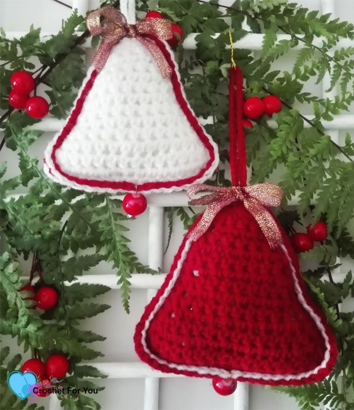 Crochet Bells Christmas Ornament