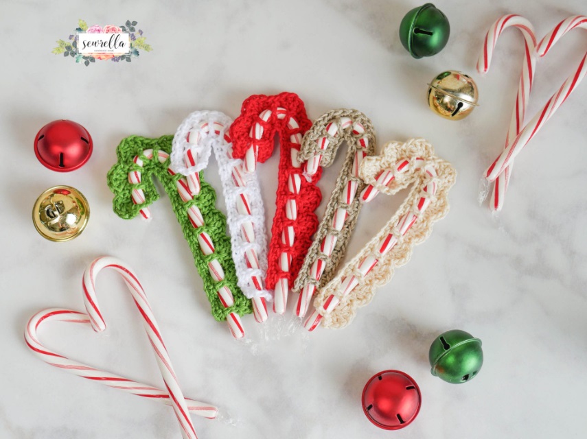 Crochet Christmas Candy Cane Cover