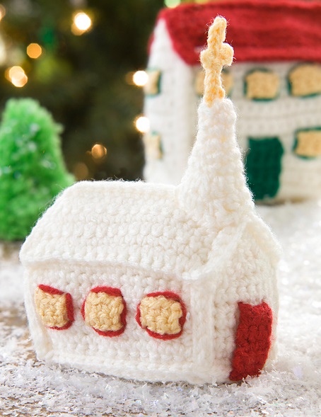 Crochet Christmas Village Ornaments