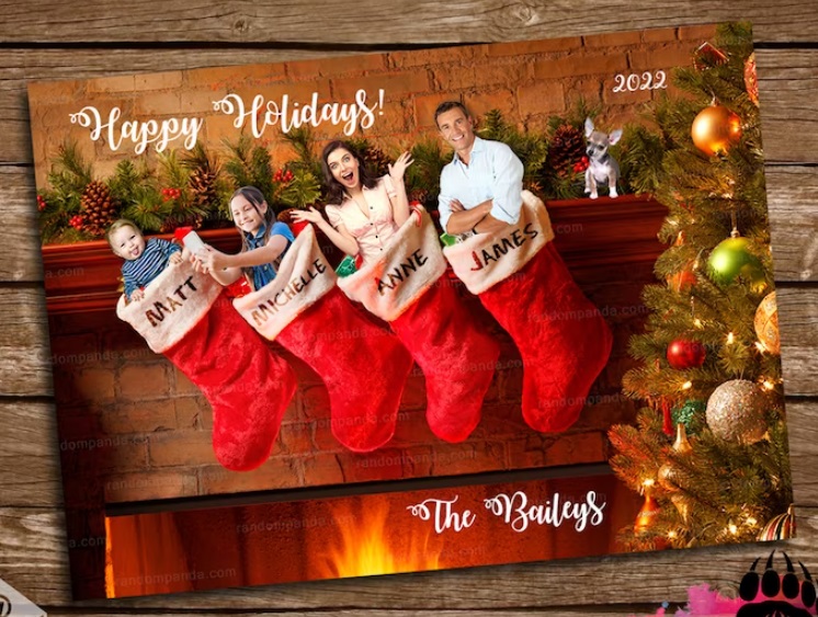 Family Stocking Stuffers Holiday Card