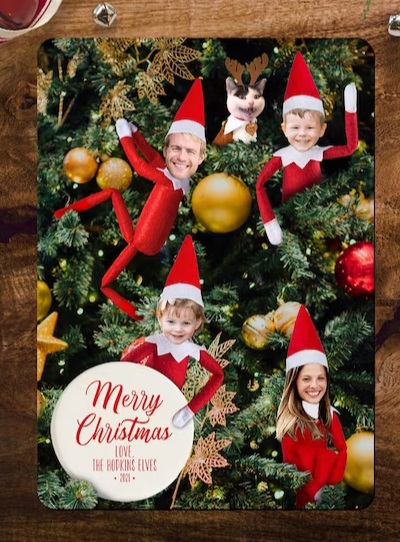 Fun Christmas Family Photo Card