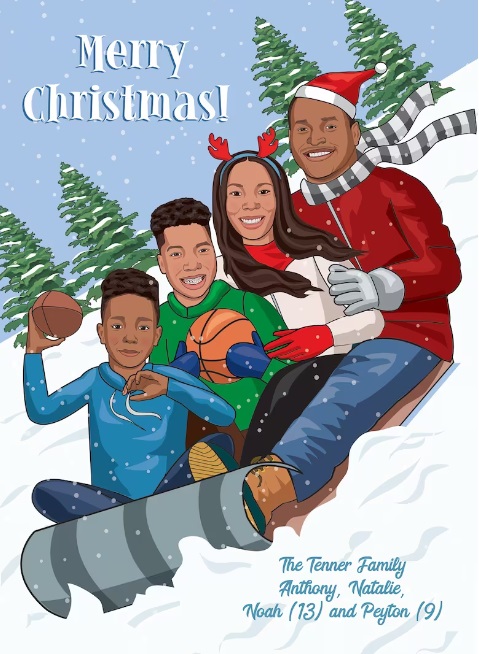 Caricature Christmas Card