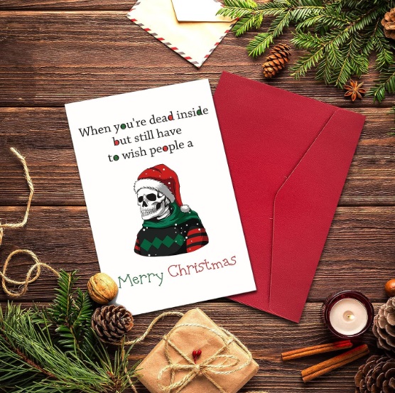 Funny Christmas Card with Envelopes