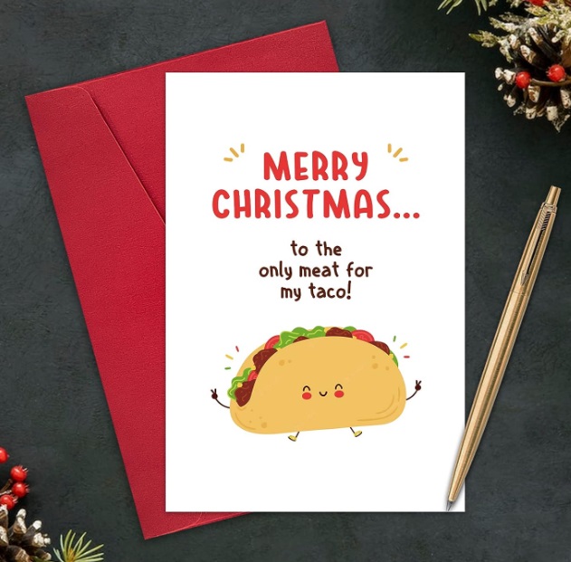 Naughty Taco Christmas Card