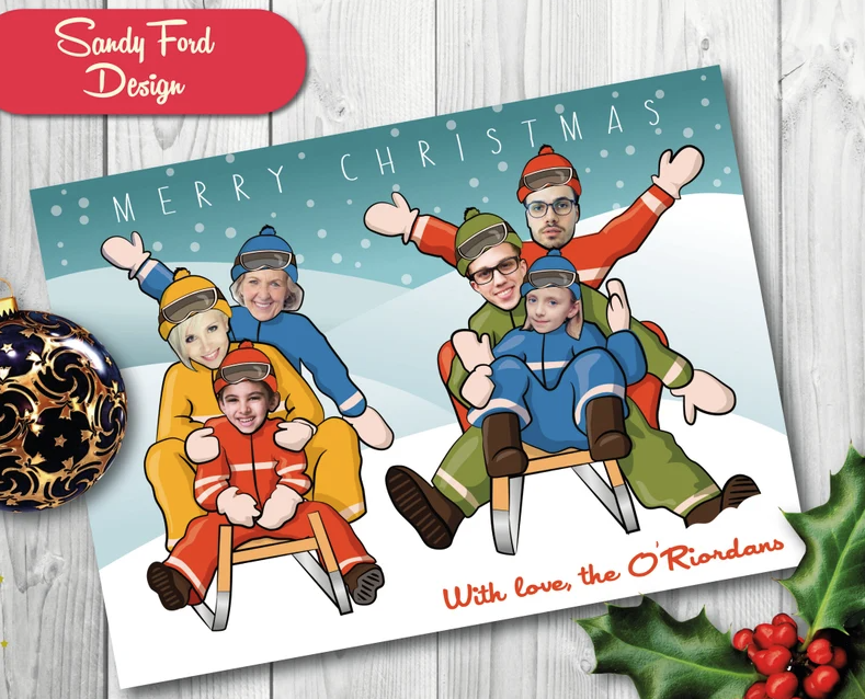 Personalized Family Christmas Card