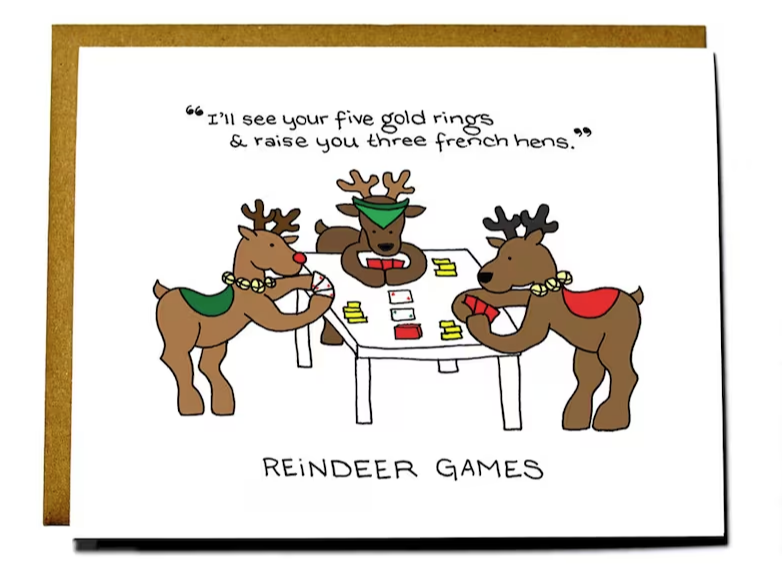 Dearly Reindeer Games Card