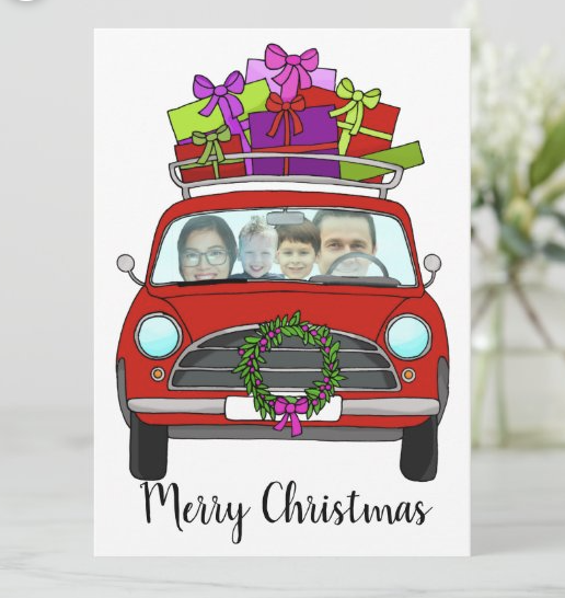 Merry Christmas Customizable Photo Card