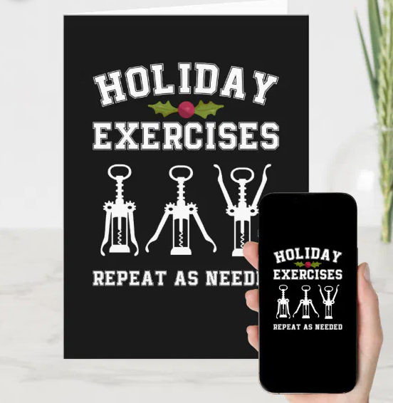 Zazzle Holiday Exercises Card