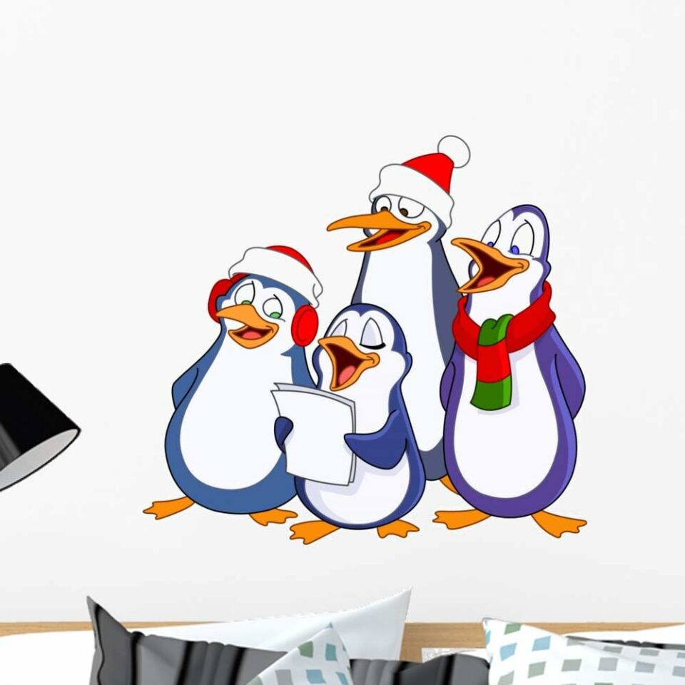 Carolling Penguins Decals
