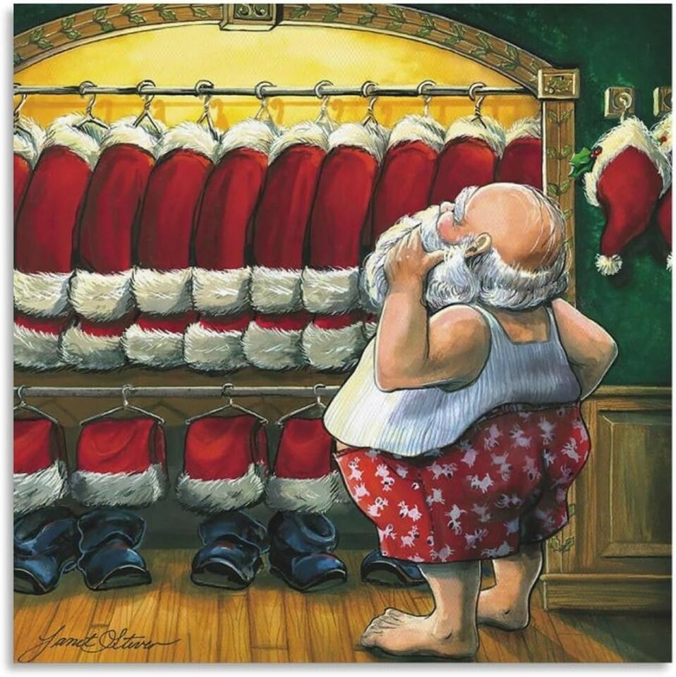 Vintage Santa's Closet Canvas
