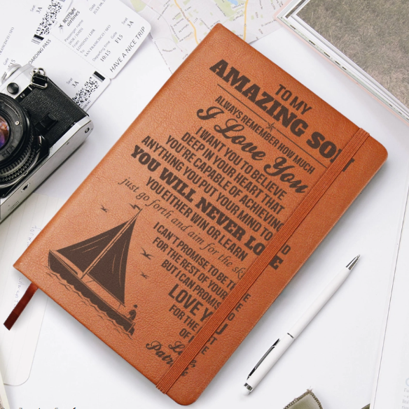 To My Son Leather Journal