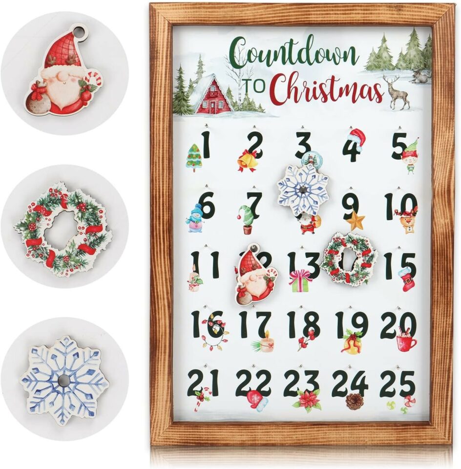 Classic Christmas countdown calendar