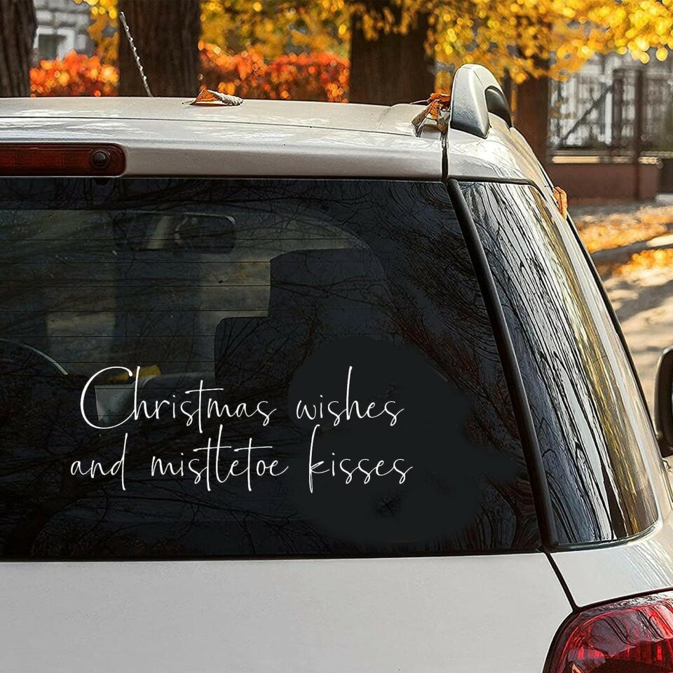 Christmas Wishes and Mistletoe Kisses Decal 
